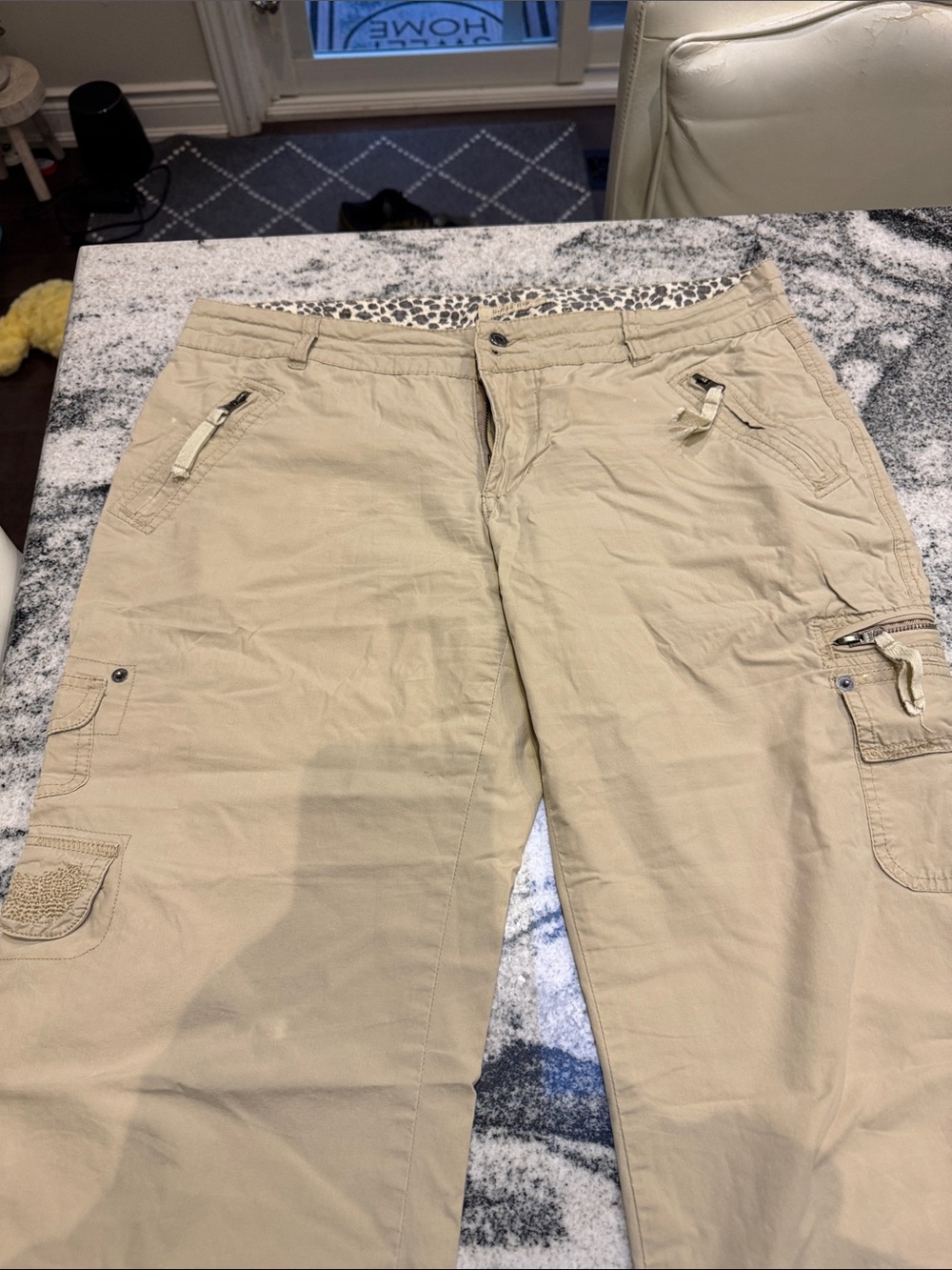 Men's Casual Cargo Pants in Beige - Lightweight Comfort